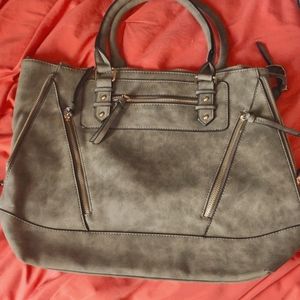 Oversized Green Suede Pocketbook